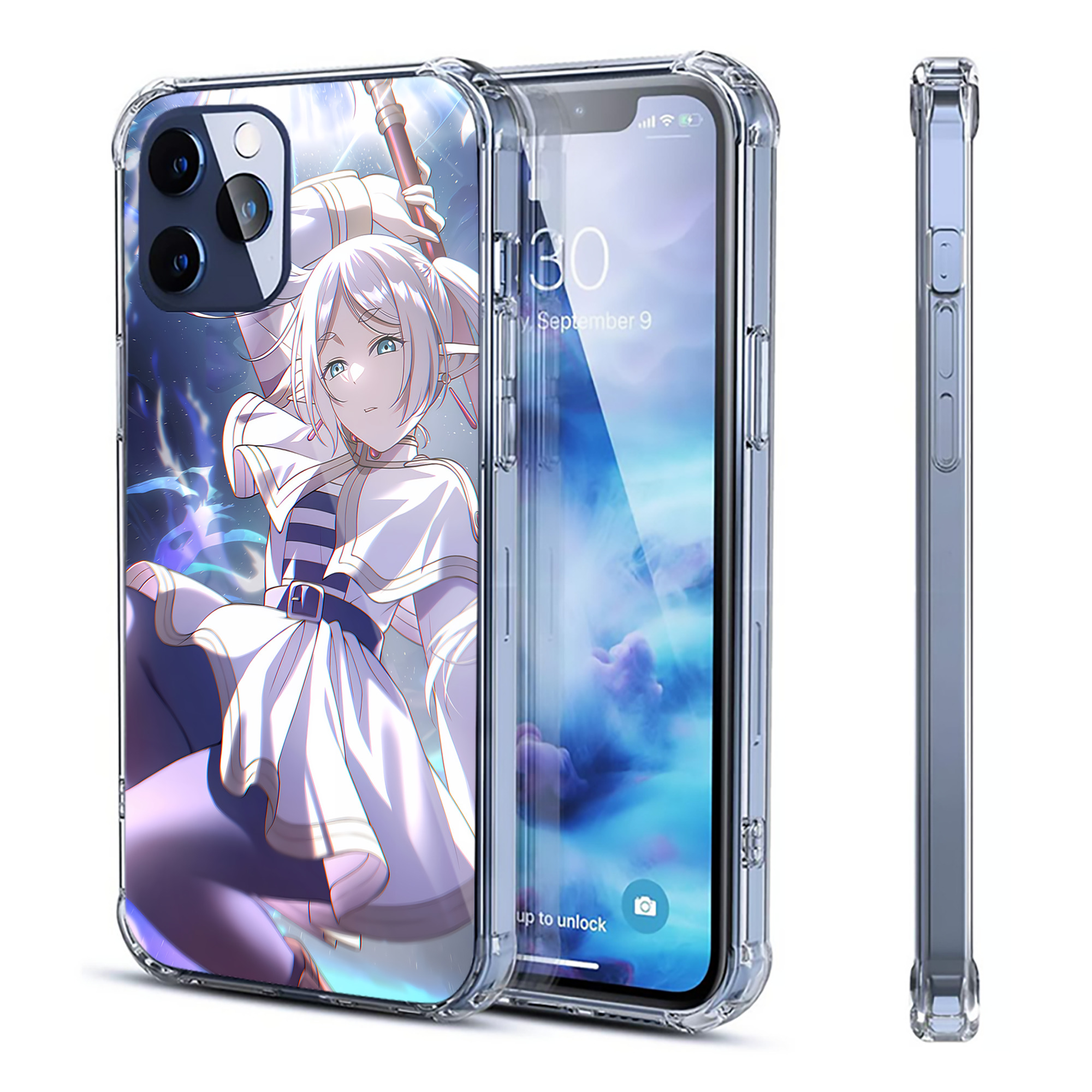 （画像用） 葬送のフリーレン Frieren 【iPhone 12シリーズ対応】透明スマホケース（クリアソフトケース）
